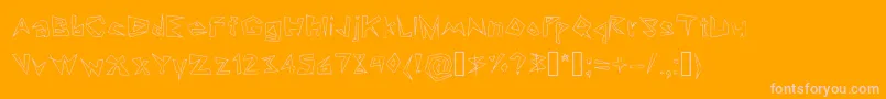 Lookin  Like Diamonds Font – Pink Fonts on Orange Background