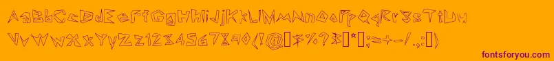 Lookin  Like Diamonds Font – Purple Fonts on Orange Background