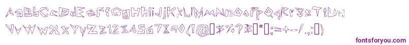 Lookin  Like Diamonds Font – Purple Fonts on White Background