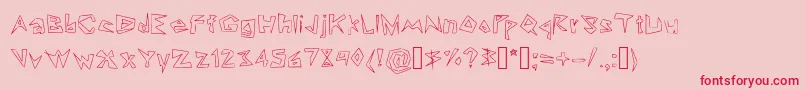 Lookin  Like Diamonds-Schriftart – Rote Schriften auf rosa Hintergrund