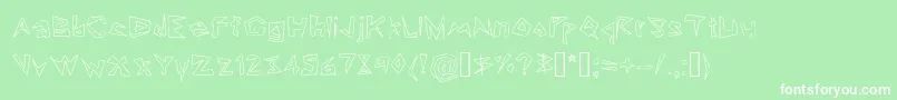 Lookin  Like Diamonds Font – White Fonts on Green Background