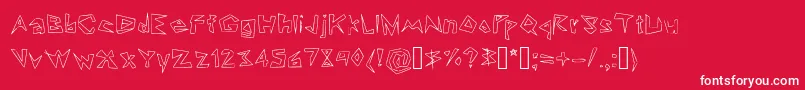 Lookin  Like Diamonds Font – White Fonts on Red Background