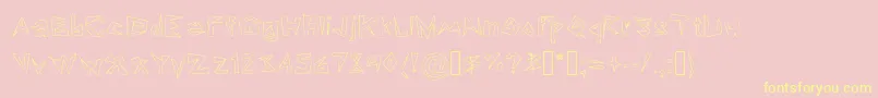 Lookin  Like Diamonds-Schriftart – Gelbe Schriften auf rosa Hintergrund