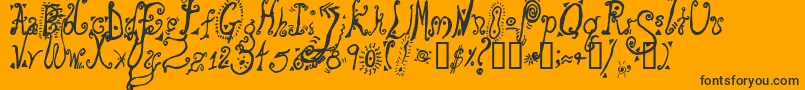 loony Font – Black Fonts on Orange Background