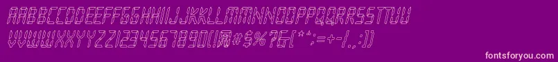 Loopy Italic Font – Pink Fonts on Purple Background