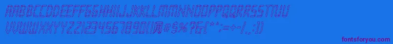 fuente Loopy Italic – Fuentes Moradas Sobre Fondo Azul