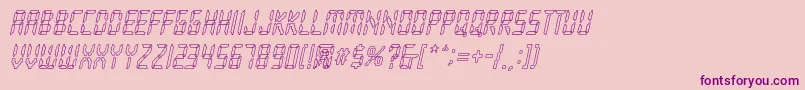 Loopy Italic Font – Purple Fonts on Pink Background