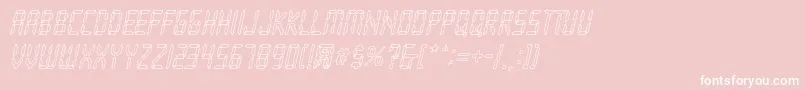 Loopy Italic-Schriftart – Weiße Schriften auf rosa Hintergrund