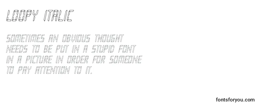 Loopy Italic Font