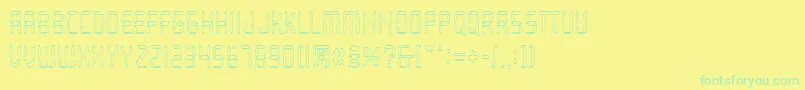 Police Loopy – polices vertes sur fond jaune