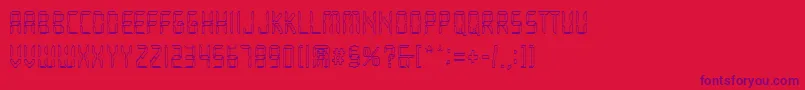 Fonte Loopy – fontes roxas em um fundo vermelho