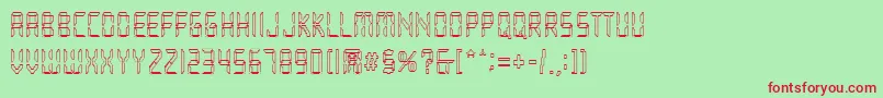 Loopy Font – Red Fonts on Green Background