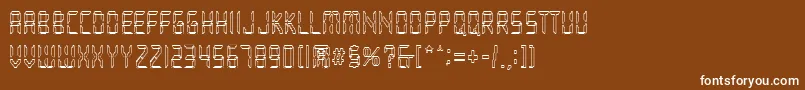 Loopy Font – White Fonts on Brown Background