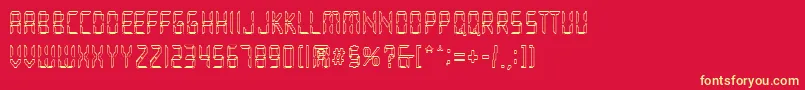 Loopy Font – Yellow Fonts on Red Background