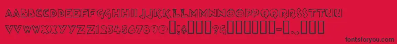 LOOSH    Font – Black Fonts on Red Background