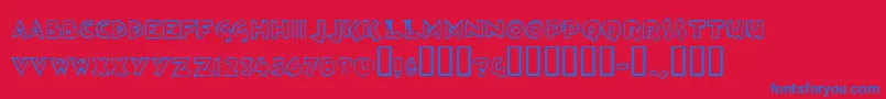 LOOSH    Font – Blue Fonts on Red Background