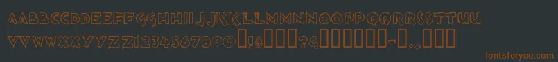 LOOSH   -fontti – ruskeat fontit mustalla taustalla