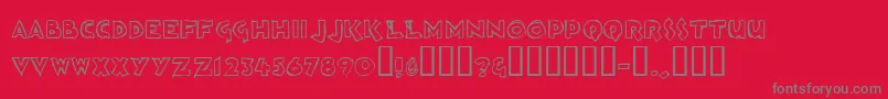 LOOSH    Font – Gray Fonts on Red Background