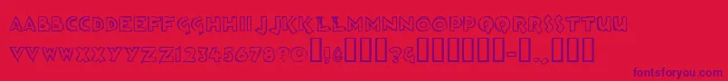 LOOSH    Font – Purple Fonts on Red Background