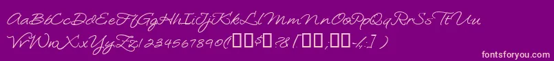 fuente Loosiescript – Fuentes Rosadas Sobre Fondo Morado