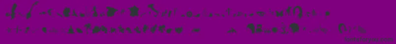 フォントloosydings expert – 紫の背景に黒い文字