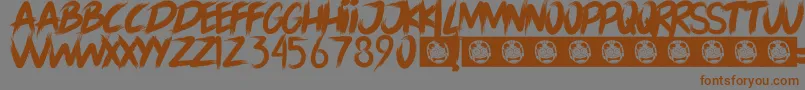 LORD OF THE RING Font – Brown Fonts on Gray Background