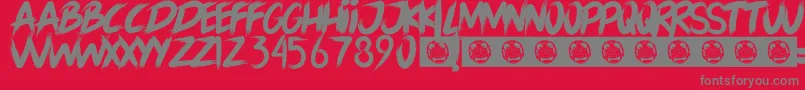 LORD OF THE RING Font – Gray Fonts on Red Background