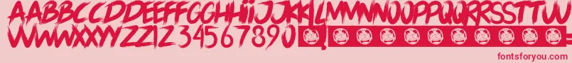 LORD OF THE RING Font – Red Fonts on Pink Background