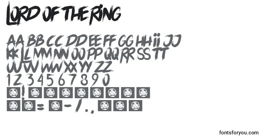 Schriftart LORD OF THE RING (132879) – Alphabet, Zahlen, spezielle Symbole