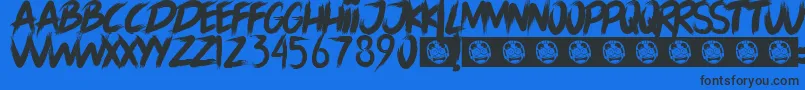 Saiba mais sobre a fonte LORD OF THE RING Fonte LORD OF THE RING – fontes pretas em um fundo azul