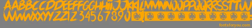 Police LORD OF THE RING – polices orange sur fond gris