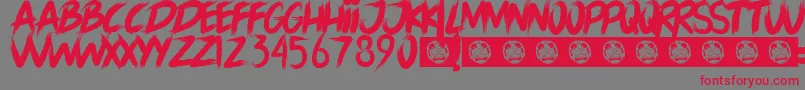 LORD OF THE RING Font – Red Fonts on Gray Background