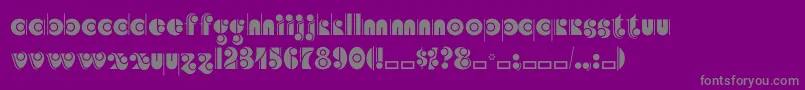 Angelicacp-fontti – harmaat kirjasimet violetilla taustalla