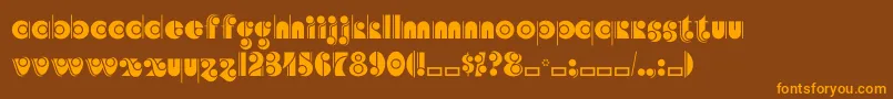 Angelicacp Font – Orange Fonts on Brown Background