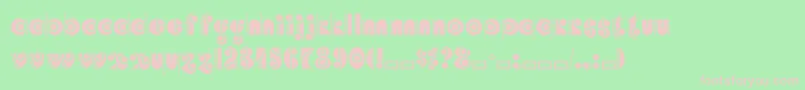 Angelicacp Font – Pink Fonts on Green Background