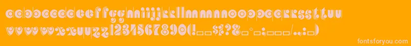 フォントAngelicacp – オレンジの背景にピンクのフォント