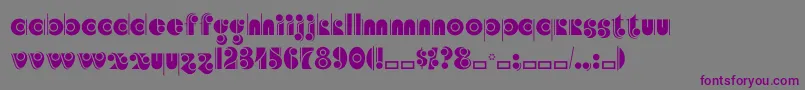 フォントAngelicacp – 紫色のフォント、灰色の背景