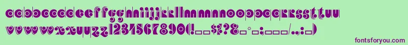 Angelicacp Font – Purple Fonts on Green Background