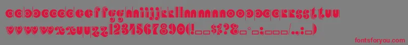 フォントAngelicacp – 赤い文字の灰色の背景
