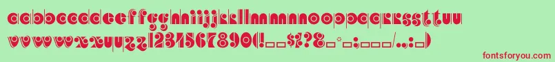 Angelicacp Font – Red Fonts on Green Background