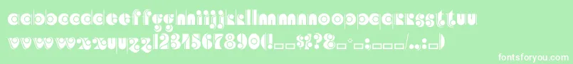 フォントAngelicacp – 緑の背景に白い文字