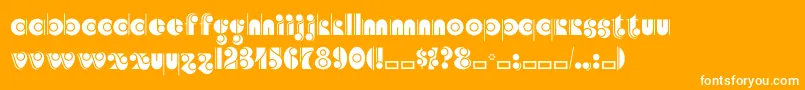 Angelicacp Font – White Fonts on Orange Background