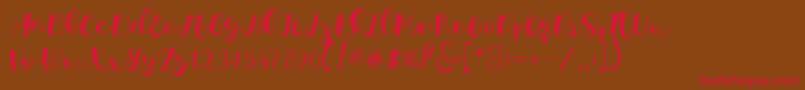 LordenHolen Font – Red Fonts on Brown Background