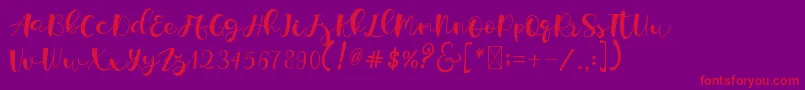 Шрифт LordenHolen – красные шрифты на фиолетовом фоне