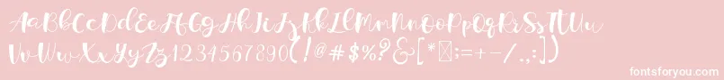 LordenHolen Font – White Fonts on Pink Background