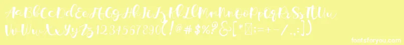 LordenHolen Font – White Fonts on Yellow Background