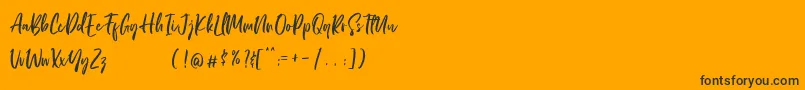 LordeSoon PersonalUse Font – Black Fonts on Orange Background