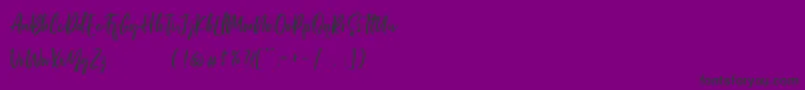 LordeSoon PersonalUse-fontti – mustat fontit violetilla taustalla