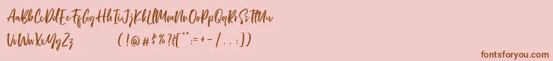 LordeSoon PersonalUse Font – Brown Fonts on Pink Background