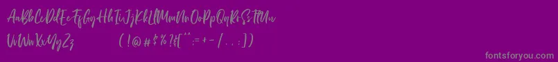 LordeSoon PersonalUse-Schriftart – Graue Schriften auf violettem Hintergrund